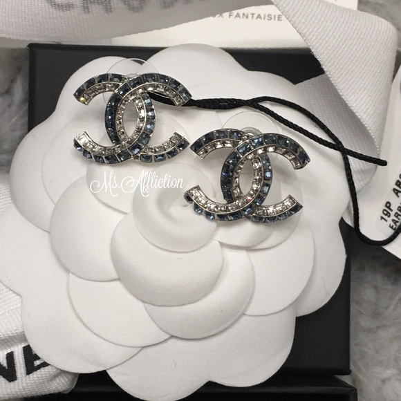 Sold Locally! CHANEL Authentic CC Crystal Earrings - Picture 2 of 8